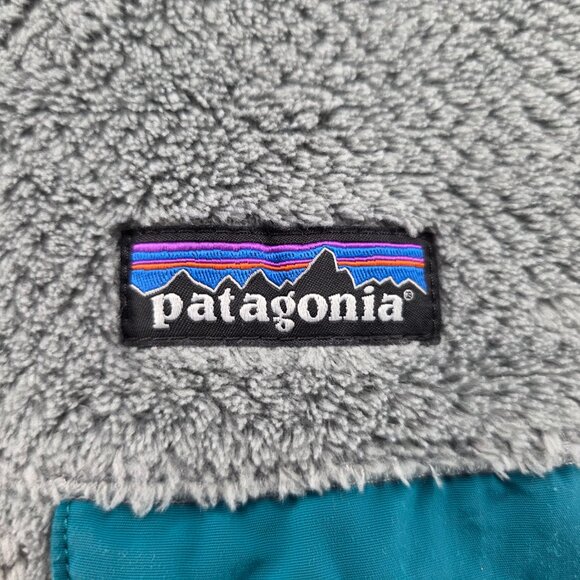 Patagonia Re-Tool Quarter Snap Fleece Pullover Gray/Teal Women's Pro Size Large - Picture 8 of 16
